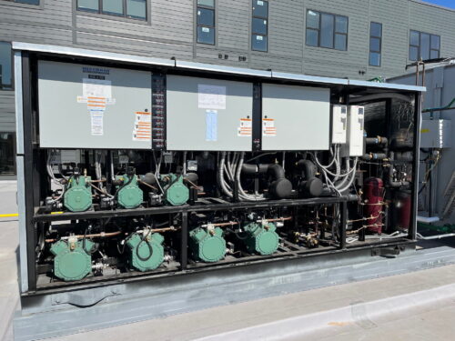 transcritical CO₂ rack integrated with multiple compressors and controls